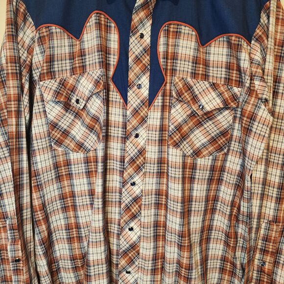 Vintage Kenny Rogers Western Pearl Snap Shirt Mens 17-35 XL USA Rodeo Country - Picture 4 of 12